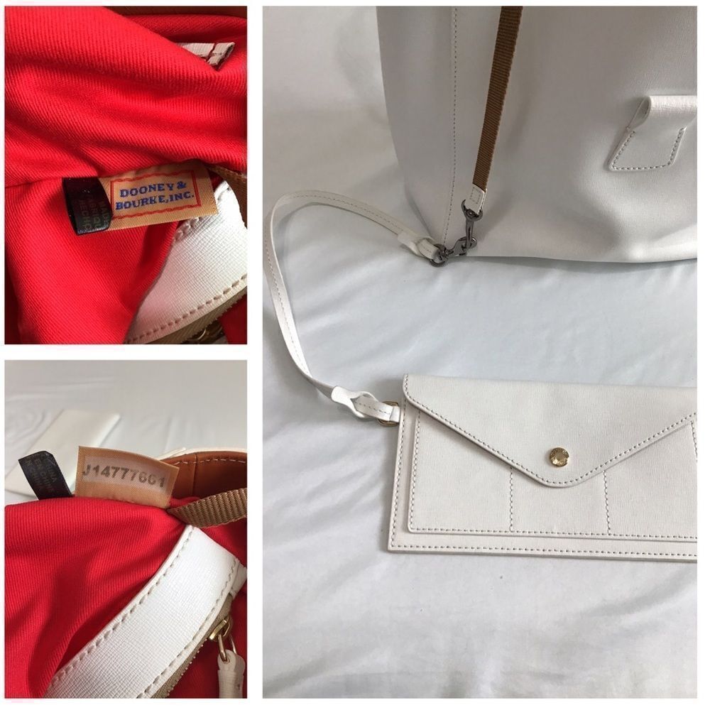 DOONEY & BOURKE White Leather Ashby Shoulder Bag - Picture 9 of 14